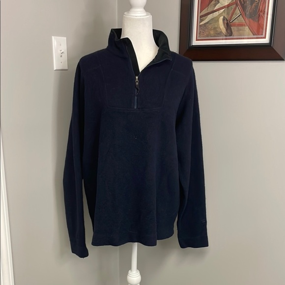 Mountain Hardwear Men's Dark Blue 1/2 Zip-Up Pullover Fleece Size Large Warm - Picture 1 of 8